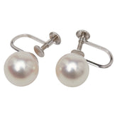 K14WG ホワイトゴールド アコヤパール9.2~9.5mm イヤリング レディース 【中古】